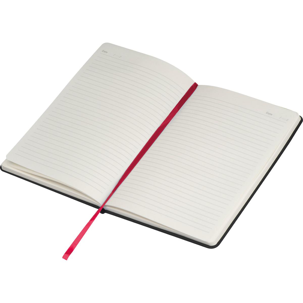 Notizbuch mit Gravur / DIN A5 / mit PU-Einband / liniert / Farbe: schwarz-rot - Bild 2 von 10