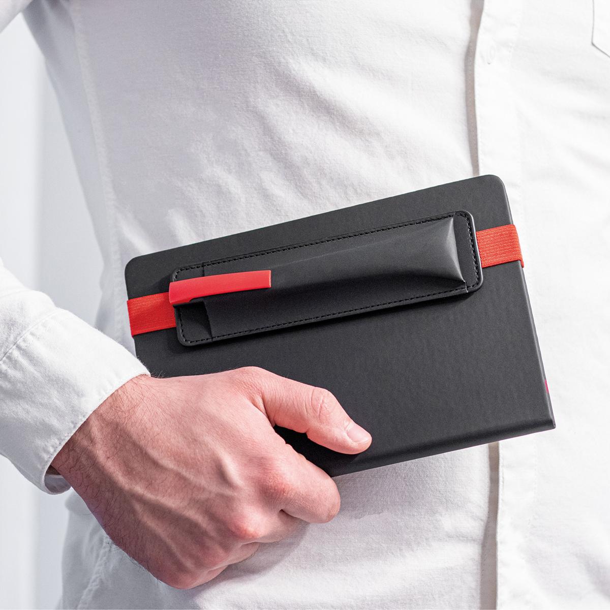 Notizbuch mit Gravur / DIN A5 / mit PU-Einband / liniert / Farbe: schwarz-rot - Bild 8 von 10