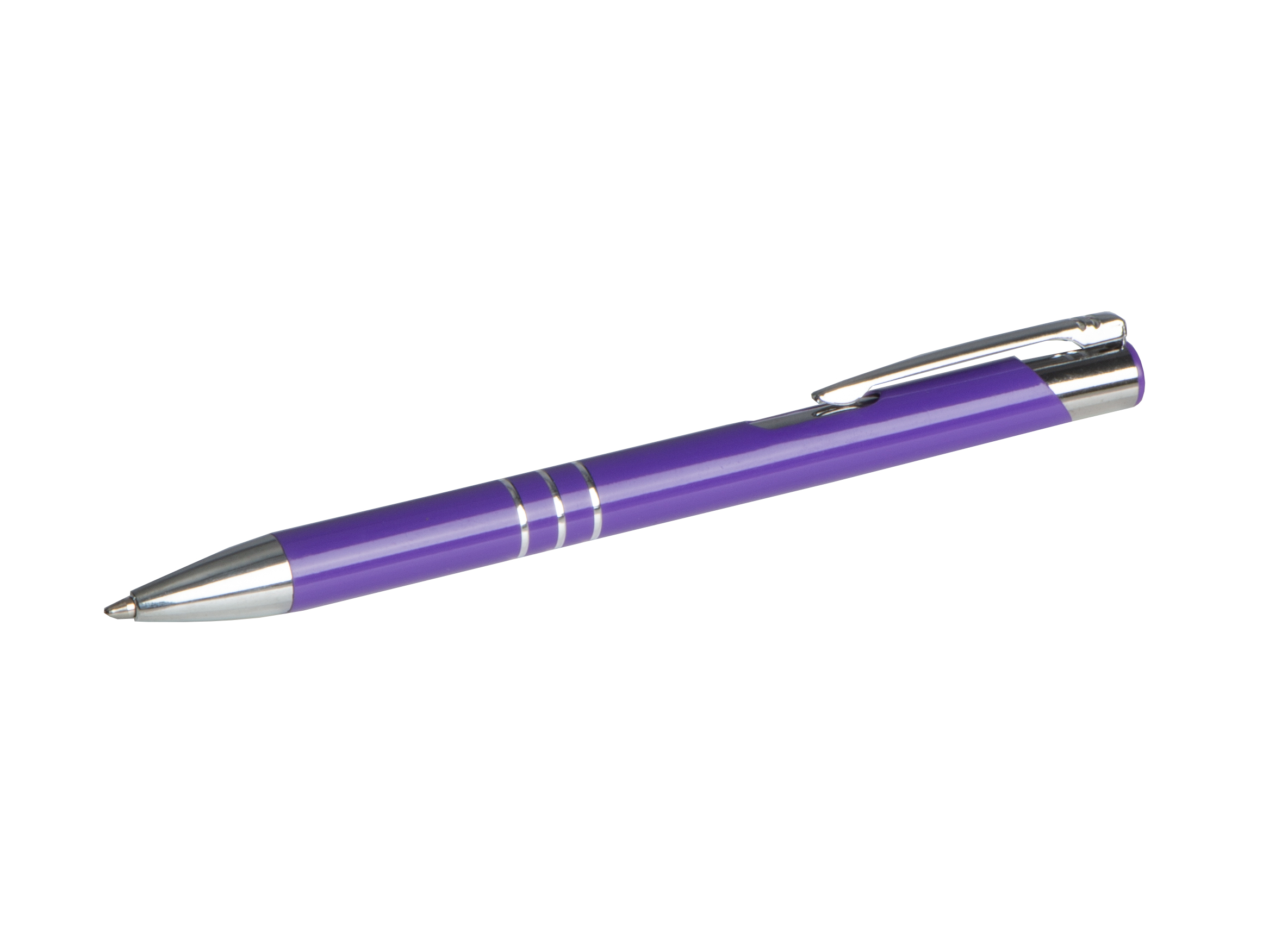 100 Kugelschreiber aus Metall / Farbe: violett