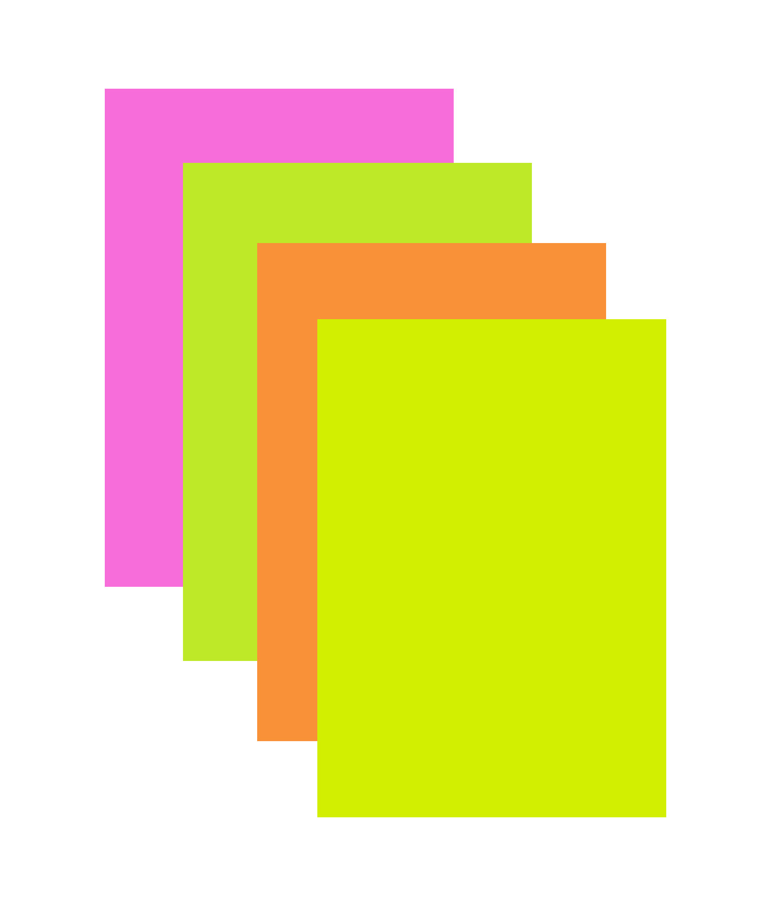 40 Blatt Farbiges Druckerpapier Farbe Je 10x Neon Pink Gelb Grun Und Orange Ebay