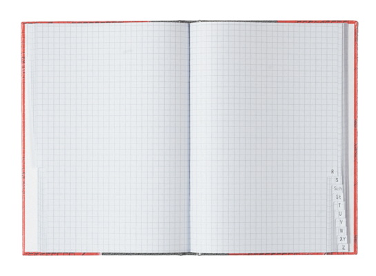 Registerbuch A5 Kariert - 100 Blatt, Fadengeheftet, Einteilung A-Z